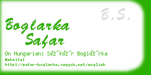 boglarka safar business card